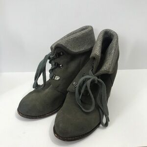 Splendid | Lyon Suede Leather Lace Up Heel Bootie